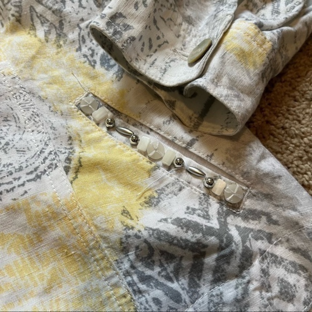 Ruby Rd. Linen beaded dress coat - Picture 10 of 10